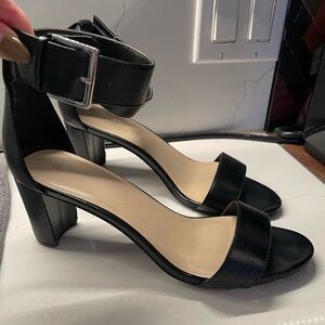 Nine West Black Leather Heels